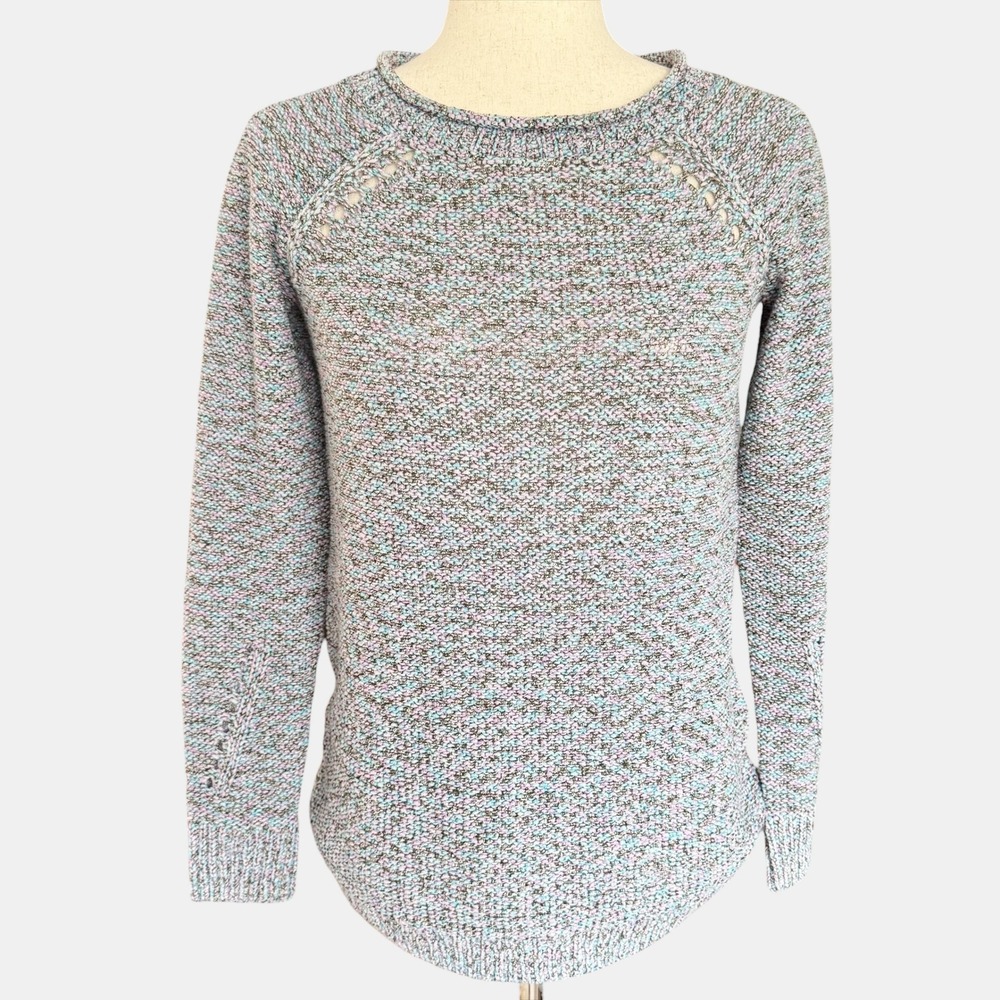 Talbots Petite Marled Pastel Spring Knit Sweater‎ P pastelcore soft girl preppy
